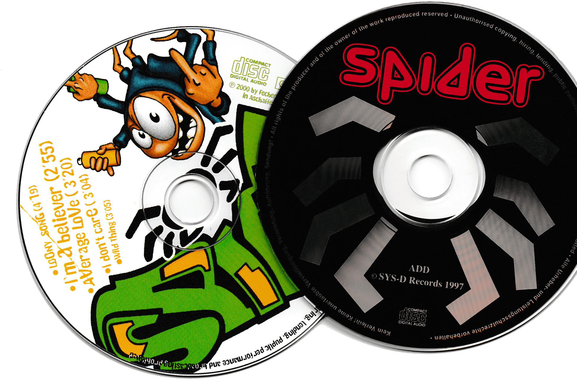Spider New Generation Coverband Loony Songs CDs Discografie